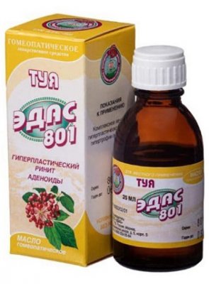 Купить эдас-801 туя масло для местного применения гомеопатическое, 25мл в Кстово