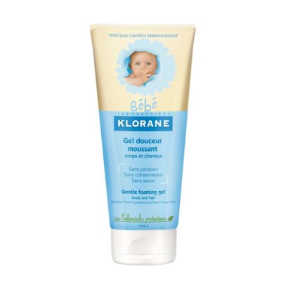 Купить klorane bebe (клоран бебе) гель для волос и тела нежный пенящийся для детей, 200мл в Кстово