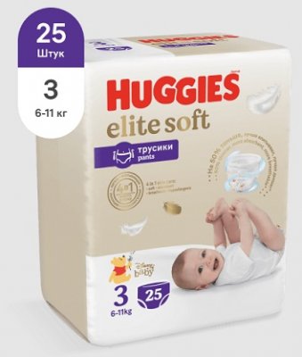 Купить huggies (хаггис) трусики elitesoft 3, 6-11кг 25 шт в Кстово