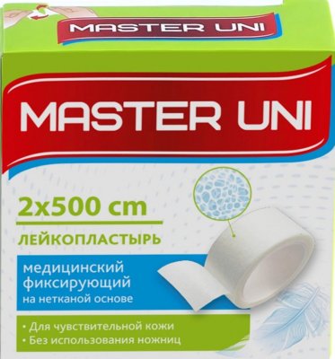 Купить пластырь master uni (мастер-юни) медицинский фиксирующий нетканная основа 2см х5м в Кстово