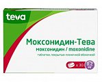 Купить моксонидин-тева, таблетки покрытые пленочной оболочкой 0,2мг, 30 шт в Кстово