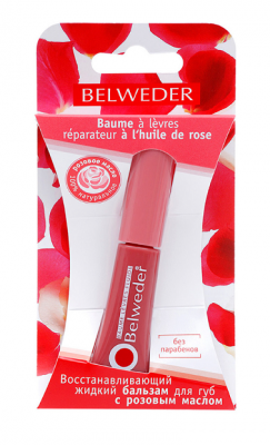 Купить belweder (бельведер) бальзам для губ жидкий восстанавливающий с розовым маслом 7г в Кстово
