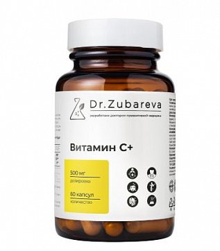 Витамин С+ Др.Зубарева (Dr. Zubareva), капсулы массой 750 мг, 60 шт БАД