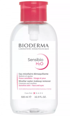 Купить bioderma sensibio (биодерма сенсибио) мицеллярная вода очищающая флакон-помпа 500мл в Кстово