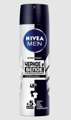 Купить nivea (нивея) для мужчин дезодорант спрей невидимый для черного белого, 150мл в Кстово
