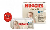 Купить huggies (хаггис) салфетки влажные elitesoft 56 шт, в комплекте 3 упаковки в Кстово