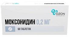 Купить моксонидин, таблетки, покрытые пленочной оболочкой 0,2мг, 60 шт  в Кстово