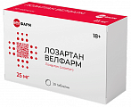 Купить лозартан велфарм, таблетки покрытые пленочной оболочкой 25 мг, 30 шт в Кстово