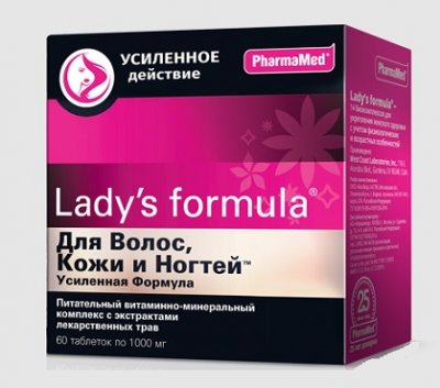 Купить lady's formula (леди-с формула) для волос, кожи, ногтей усиленная формула, таблетки 60 шт бад в Кстово
