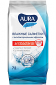 Купить aura (аура) салфетки влажные антибактериальные 72шт в Кстово