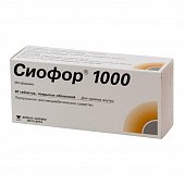 Купить сиофор 1000, таблетки, покрытые пленочной оболочкой 1000мг, 60 шт в Кстово
