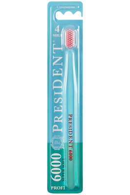Купить президент (president) зубная щетка profi super soft 6000 супермягкая, 1 шт в Кстово