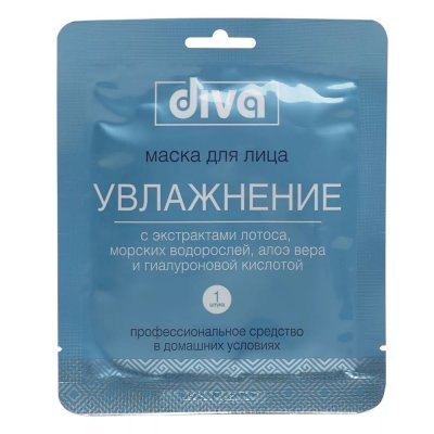 Купить diva (дива) маска для лица и шеи тканевая увлажнение, 1шт в Кстово