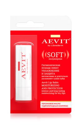 Купить librederm aevit (либридерм) помада гигиеническая для губ увлажняющая защита, 4г в Кстово