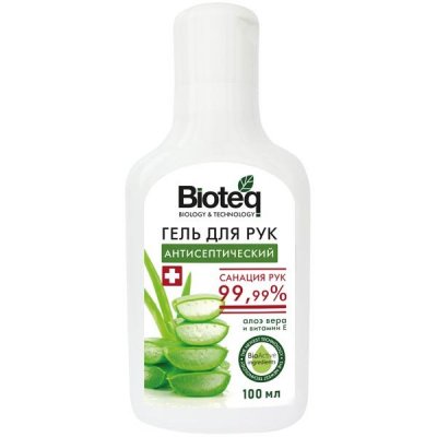 Купить bioteq (биотек) гель для рук антисептический с экстрактом алоэ вера и витамином е, 170 мл в Кстово