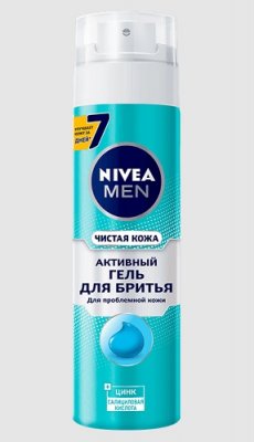 Купить nivea (нивея) для мужчин гель для бритья чистая кожа, 200мл в Кстово