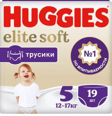 Купить huggies (хаггис) трусики elitesoft 5, 13-17кг 19 шт в Кстово