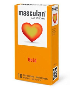 Masculan (Маскулан) Презервативы золотого цвета Gold 10 шт