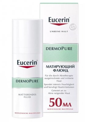 Купить eucerin dermopure (эуцерин) флюид увлажняющий матирующий для проблемной кожи 50 мл в Кстово