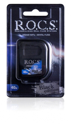 Купить рокс (r.o.c.s) зубная нить расширяющая рокс black edition 40м в Кстово