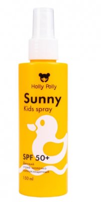 Купить holly polly (холли полли) sunny детский спрей-молочко spf 50+ водостойкий 3+, 150мл в Кстово