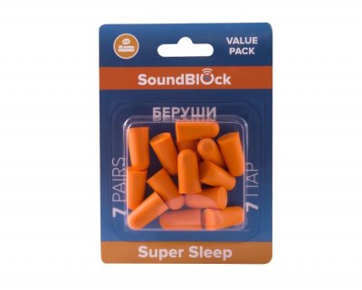 Купить беруши soundblock (саундблок) super sleep пенные, 7 пар в Кстово