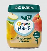 Купить фрутоняня пюре ябл/груша/перс. фрукт.салатик 100г в Кстово