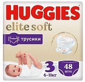 Купить huggies (хаггис) трусики elitesoft 3, 6-11кг 48 шт в Кстово