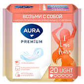 Купить aura premium (аура премиум) прокладки ежедневные ультратонкие light 20шт в индивидуальной упаковке в Кстово