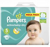 Купить pampers active baby (памперс) подгузники 5 юниор 11-16кг, 90шт в Кстово