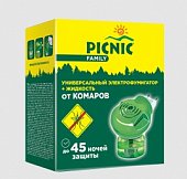 Купить пикник (picnic) family электрофумигатор+жидкость от комаров 45ночей в Кстово