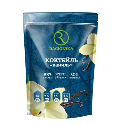 Купить racionika diet (рационика) коктейль диетический вкус ванили без сахара, пакет 275г в Кстово