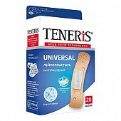 Купить пластырь teneris universal (тенерис) бактерицидный ионы ag полимерная основа, 20 шт в Кстово