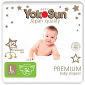 Купить yokosun premium (йокосан) подгузники размер l (9-13 кг) 54шт в Кстово