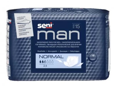 Купить seni men (сени мэн) вкладыши урологические для мужчин нормал 15шт в Кстово