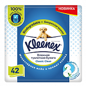 Купить kleenex (клинекс) бумага туалетная влажная classic clean 42шт в Кстово